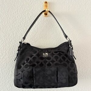COACH Black Signature Jacquard Handbag